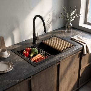 Chiuveta din inox cu set accesorii Rea Liam Black - Img 6
