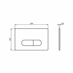 Clapeta de actionare Ideal Standard Prosys Oleas P1 alb - Img 2