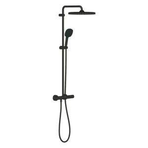 Coloana de dus cu baterie termostatata negru mat Grohe Tempesta Cosmopolitan 250 Cube