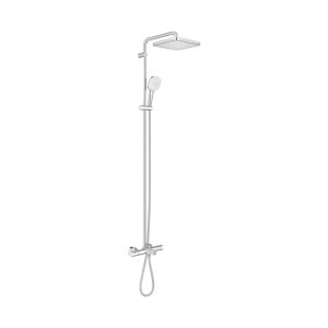 Coloana de dus cu termostat Grohe Tempesta Cube 250 cu finisaj crom lucios