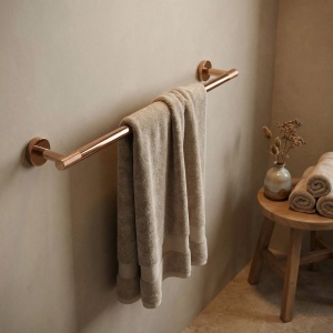 Cuier de baie, bara prosop Rea 6603 Modern Copper - Img 2