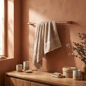 Cuier de baie, bara prosop Rea Vibe Brush Copper - Img 6