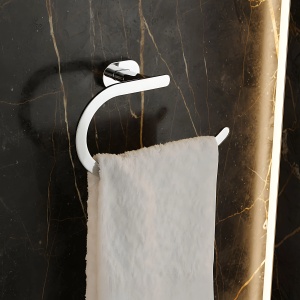 Cuier de baie Rea Ring Til Chrome 110 - Img 2