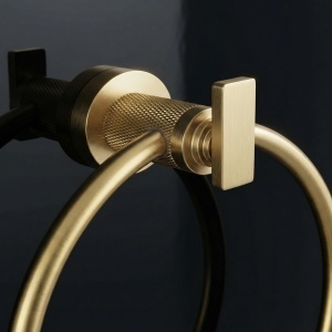 Cuier de baie Ring 81307 Rivo Brush Gold - Img 4