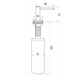 Dispenser detergent cu fixare pe chiuveta Rea DEX Brush Gold - Img 4