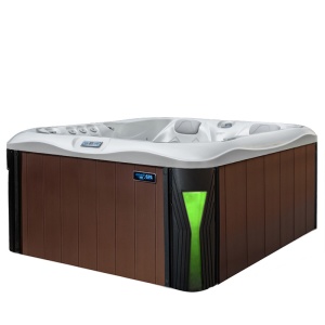 Jacuzzi de gradina alb perlat exterior cafeniu PRO 530 pentru 3 persoane 210 x 170 x 90 cm - Img 2