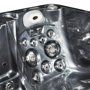 Jacuzzi pentru grădină black wave cu exterior antracit PRO-749 pentru 2 persoane 200 x 135 x 80 cm - Img 13
