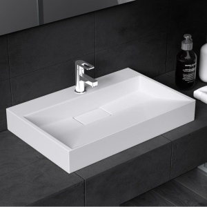 Lavoar baie alb mat cu gaura pentru lavoar Veldman Dexter White Matt 60 x 37 cm - Img 2