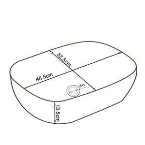 Lavoar ceramic dreptunghiular alb cu detalii florale aurii Milo White Gloss 45 x 32 cm - Img 15