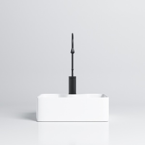 Lavoar ceramic dreptunghiular cu montaj pe blat Elise White Gloss 48 x 37 cm - Img 4