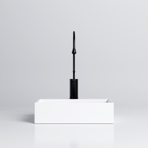 Lavoar ceramic dreptunghiular cu montaj pe blat Viva White Gloss 40 x 30 cm - Img 4