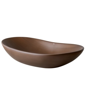 Lavoar ceramic oval cu montaj pe blat Lavi Brown Matt 62 x 36 cm - Img 10
