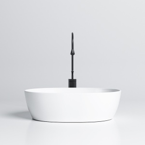 Lavoar ceramic oval cu montaj pe blat Neo White Gloss 48 x 34 cm - Img 3