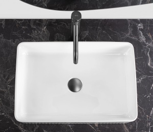 Lavoar de Blat Rea Fiorella , Aspect Modern, Culoare Alb - Img 4
