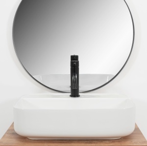 Lavoar De Blat REA Martina WHITE Dimensiuni 51.5 x 41 x 13 cm, Forma Dreptunghiulara, Ceramica Sanitara, Gaura Baterie, Alb - Img 5