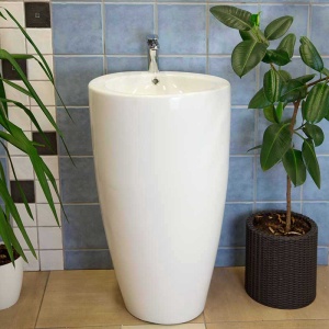 Lavoar freestanding Fluminia MyLady alb 50 cm - Img 3
