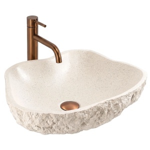 Lavoar pe blat bej imitatie piatra Rea Isla Warm Beige