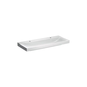 Lavoar pe blat cu orificiu baterie stanga/dreapta 120 cm Geberit Xeno 2 alb