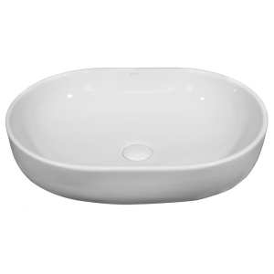 Lavoar pe blat Fluminia, Odera, oval, 60 x 41.5 cm, alb - Img 4