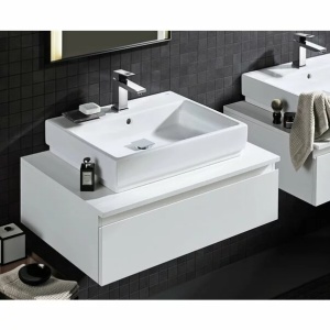 Lavoar pe blat Grohe Cube Ceramic cu PureGuard 50x49 cm - Img 5