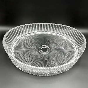 Lavoar pe blat oval din sticla Rea Harper transparent - Img 6