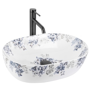 Lavoar pe blat Veronica Shiny ceramic oval multicolor - Img 10