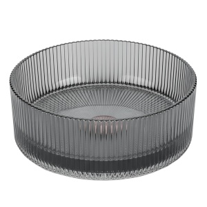 Lavoar rotund din sticla frezata cu caneluri si montaj pe blat Brillant Black 36 x 12 cm - Img 7
