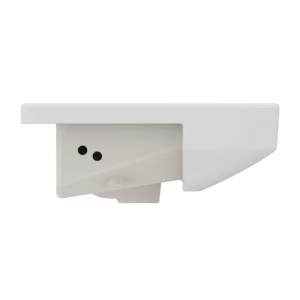 Lavoar semiincastrat Ideal Standard i.life B alb lucios SmartGuard 55 cm cu orificiu baterie si preaplin - Img 3