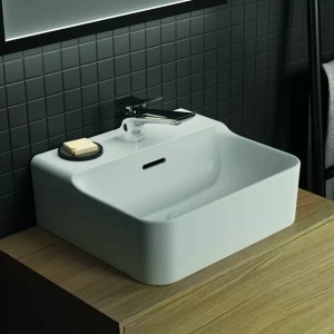 Lavoar suspendat Ideal Standard Atelier Conca alb lucios cu orificiu baterie si preaplin 40 cm - Img 11