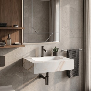 Lavoar suspendat REA Aresa Grey Gold 60 - Img 8