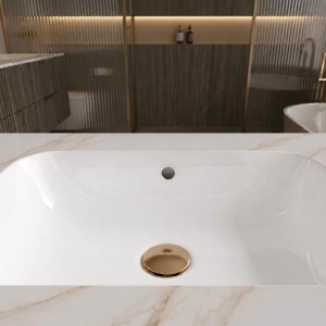 Lavoar suspendat REA Aresa Grey Gold 70 - Img 8