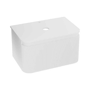 Mobilier pentru lavoar suspendat Spectrum Milena 80 alb mat cu blat inclus 80 x 52 cm