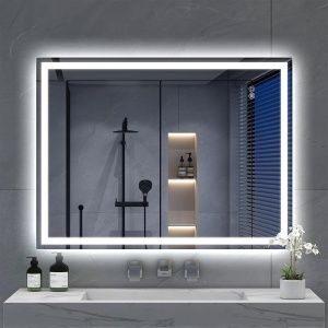 Oglinda LED dreptunghiulara cu 3 tipuri de lumina si dezaburire Bella 60 x 80 - Img 11
