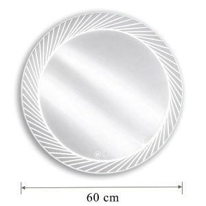 Oglinda LED rotunda cu 3 tipuri de lumina si dezaburire Aurora 60 cm - Img 15