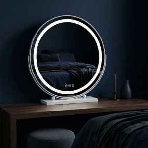 Oglindă LED rotunda pentru Make-Up, White 50 cm - Img 3