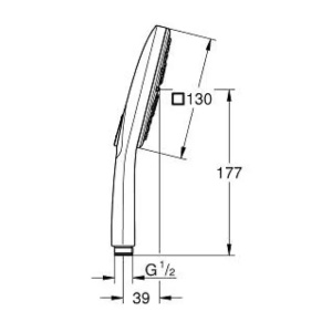 Para de dus Grohe Rainshower SmartActive 130 Cube 3 functii crom lucios - Img 10