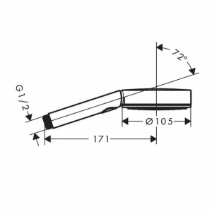 Para de dus Hansgrohe Pulsify Select 105 Relaxation negru mat 3 functii - Img 2