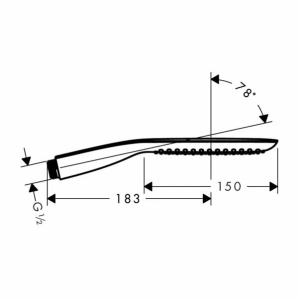 Para de dus Hansgrohe PuraVida EcoSmart alb - crom 120 mm 1 functie - Img 2
