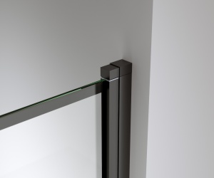 Paravan de cada PR06, Dimensiune 100x140cm, Sticla securizata 6mm, Culoare Negru - Img 3