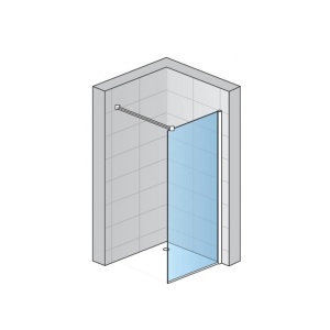 Paravan de dus din sticla securizata si profil crom lucios SanSwiss Easy 120 x 200 cm - Img 2