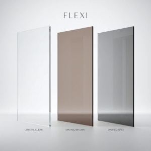Paravan de dus Rea Flexi Brown / Brush Copper 80 - Img 9