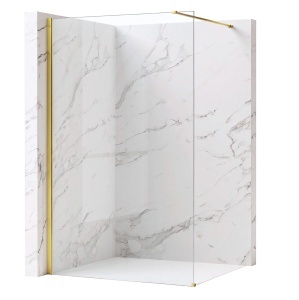 Paravan de dus Rea Flexi Transparent / Gold 130