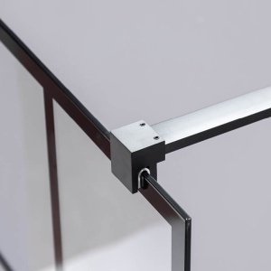 Perete de dus Walk-In SH05E, Dimensiune 110cm, Sticla securizata 8mm, Culoare Negru - Img 12