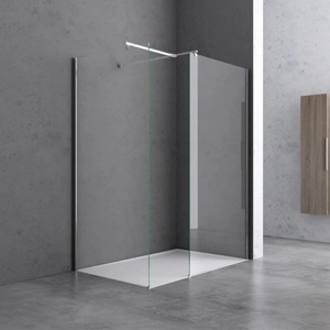 Perete Dus Walk-In, PRO MONACO, Sticla Securizata , Dimensiuni la alegere, Inaltime 195 cm - Img 1