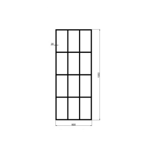 Perete dus Walk-In, PRO MONTREAL, Sticla securizata 8 mm, Dimensiuni la alegere, Black - Img 9