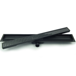 Rigola de duș liniară cu sifon fix și randament ridicat Qube DL01 50 cm – negru - Img 12