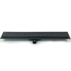Rigola de duș liniară cu sifon fix și randament ridicat Wave DL01 60 cm – Negru - Img 12