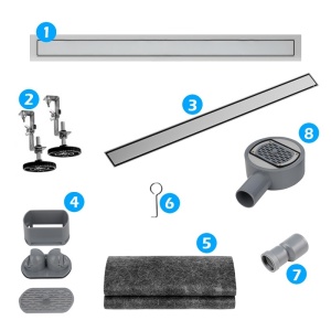 Rigola de dus liniara cu sifon rotativ si randament ridicat DL02 100 cm – inox - Img 21