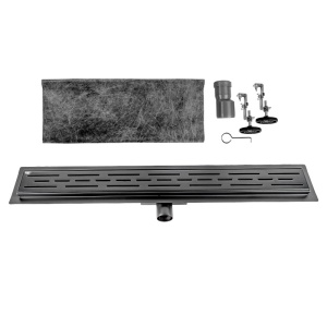 Rigola de duș liniară cu sifon și randament ridicat Clasic DL03 70 cm – negru - Img 10