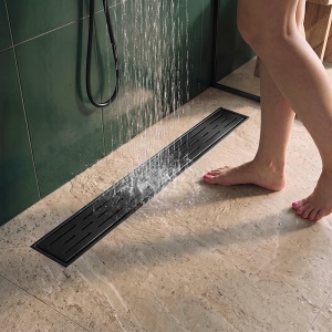 Rigola de dus liniara DL01 Classic negru mat 50 cm sifon scund 52 mm - Img 7
